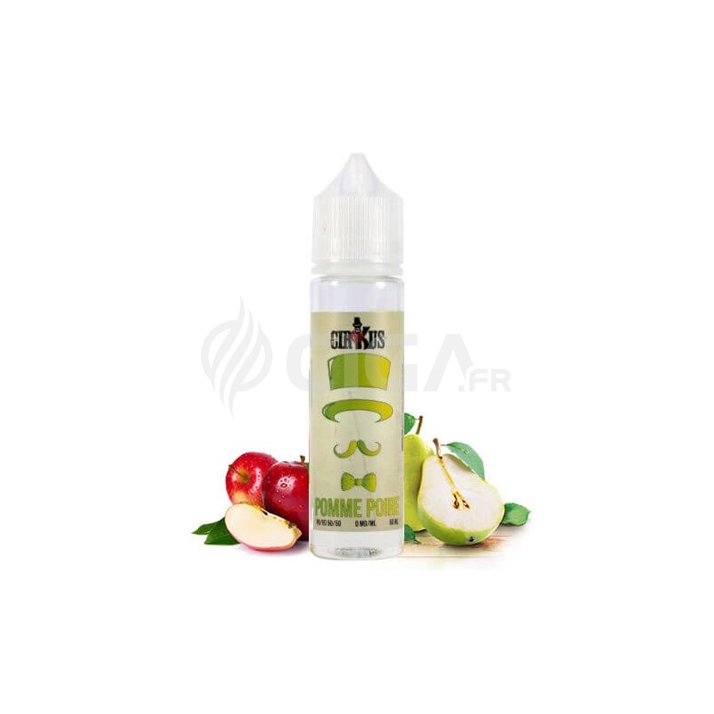 E-liquide Pomme Poire en 50ml de Cirkus Authentic. E-liquide Pomme Poire en 50ml de Cirkus Authentic.