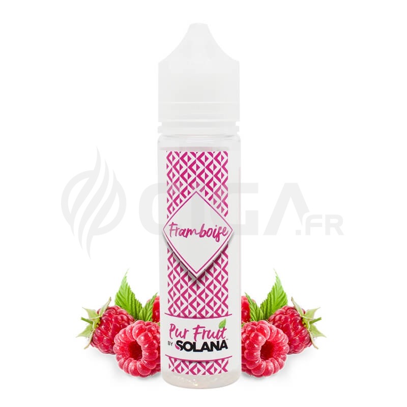 E-liquide Framboise en 50ml Pur Fruit de Solana. E-liquide Framboise en 50ml Pur Fruit de Solana.